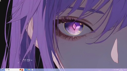 紫发女孩的眼眸主题