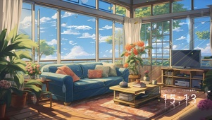 护眼房间绿景