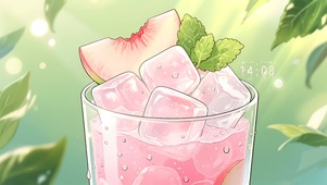 清新冰爽蜜桃汁
