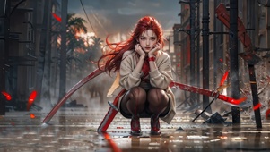 红发美女