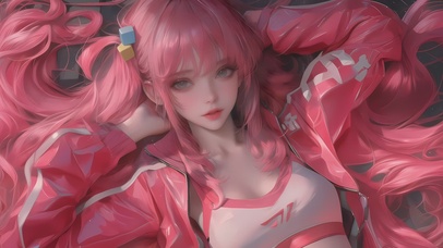 可爱甜美红色头发女孩波奇酱