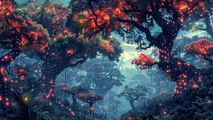 神秘魔法荧光森林