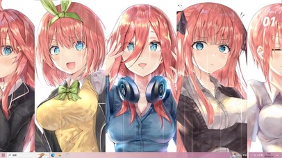 长短红发美少女  可爱风