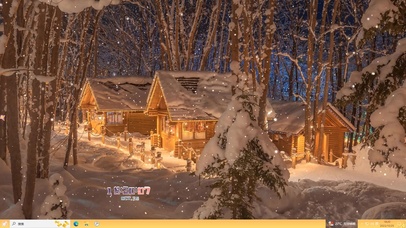 温馨雪景主题壁纸