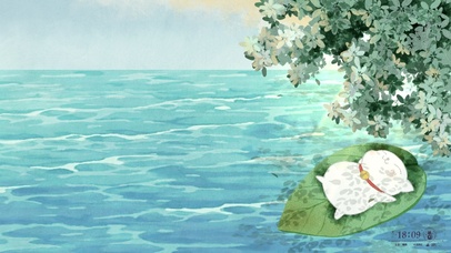 阳光树荫下懒睡的猫（护眼音频）