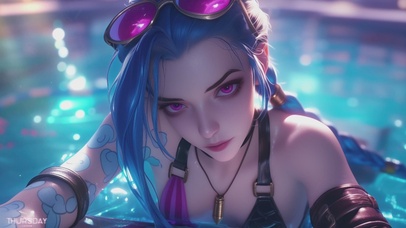 可爱泳池金克斯