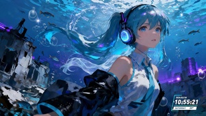 油画-海底初音