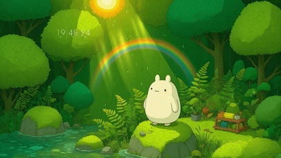 森系护眼河边团子