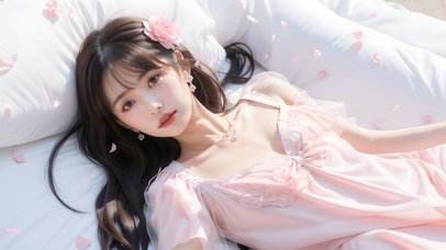 4K高清粉色美女壁纸