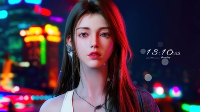 帅气赛博朋克风美女