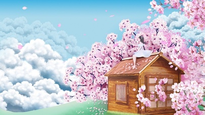 樱花屋上的少女