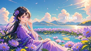 紫色花海