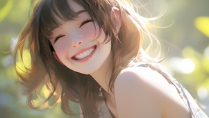 阳光下的元气少女