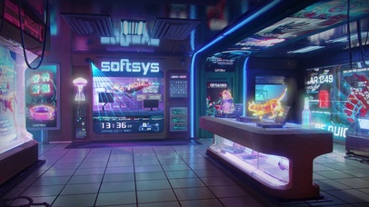 4K赛博朋克科技房间