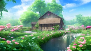 温馨玫瑰园小屋