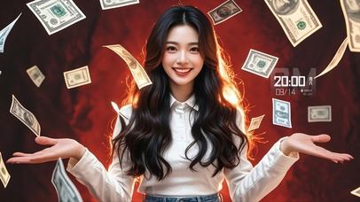 搞钱(美女动态壁纸) - 动态壁纸下载 - 元气壁纸