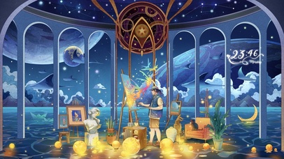 4K唯美治愈星河画家