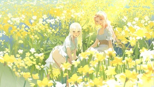 唯美花海少女