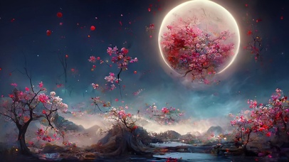 在星河清浅的夜，你坠入我的梦里