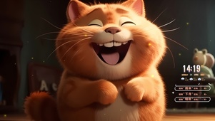 微笑可爱橘猫