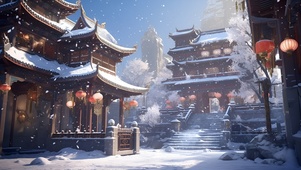 雪中古街