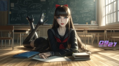 眉眼如画，带着清新脱俗的气质