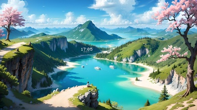 4K唯美治愈夏日动漫山水美景