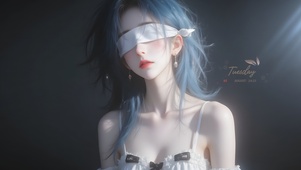 治愈吊带裙女孩