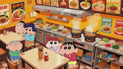 小新和伙伴们一起去嗦粉