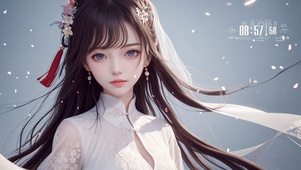 清新洁白女孩