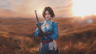 4K 唯美古风武侠美女