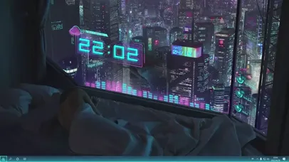 赛博朋克（含时钟、系统信息）