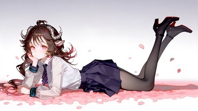 趴着的黑丝jk少女-艾雅法拉