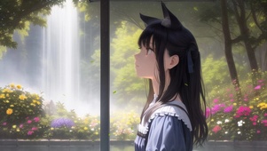 森林里的狼耳女孩