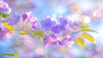 小清新紫色小花