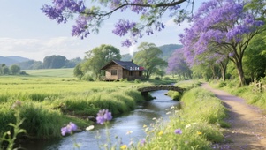 4K唯美乡村田园风景