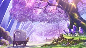 唯美樱花树下