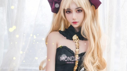 4K黑裙长发女神