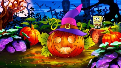 万圣节南瓜脸与海绵宝宝