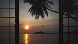 4K唯美治愈夕阳海景