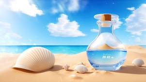 海边水晶瓶
