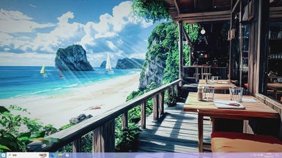 海边驿站-桌面主题