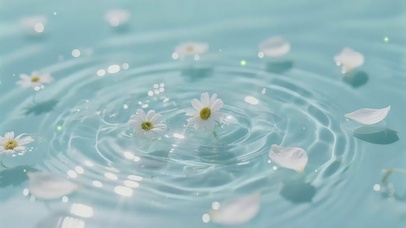 清新蓝调-水漾雏菊香