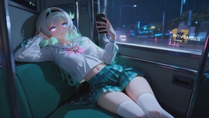 公交车里的少女