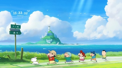 蜡笔小新海边の风