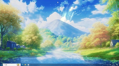 动漫风景AI插画-桌面主题