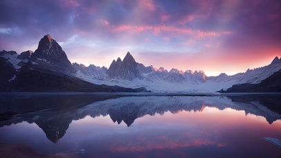 山与夕阳-超清4k