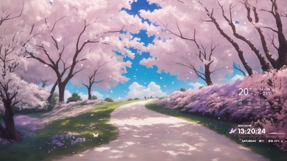 唯美粉色樱花小路