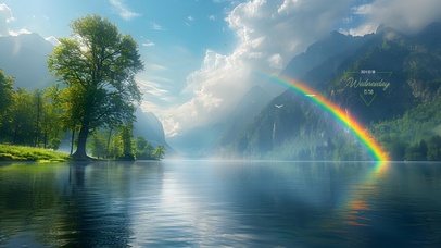 彩虹森林湖水（清新）