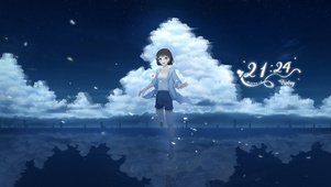 唯美星空湖面女孩
